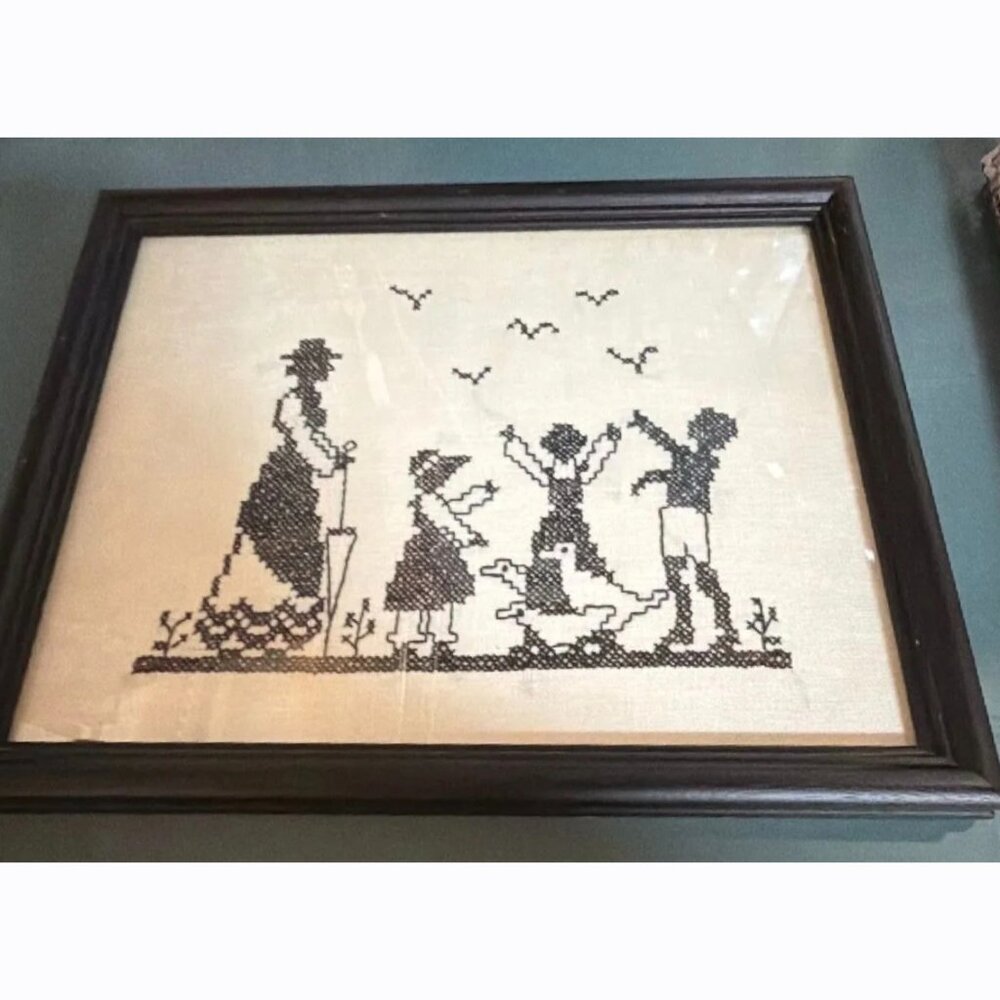 New discounted price.  $35.00 Vintage Cross Stitch Victorian Day at the Park
